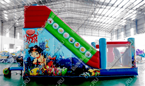 Батут-горка "Приключения рыбки" 8*5*6 м