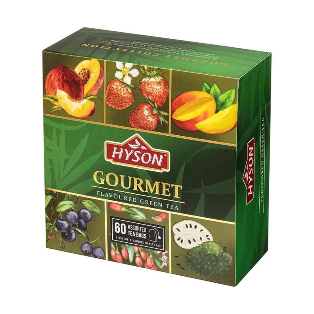 Чай зеленый фруктовое ассорти в пакетиках Hyson Gourmet, 60 пак