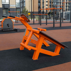 Fix-1709 Уличный тренажер Скамья для пресса + гиперэкстензия ZAVODSPORTA