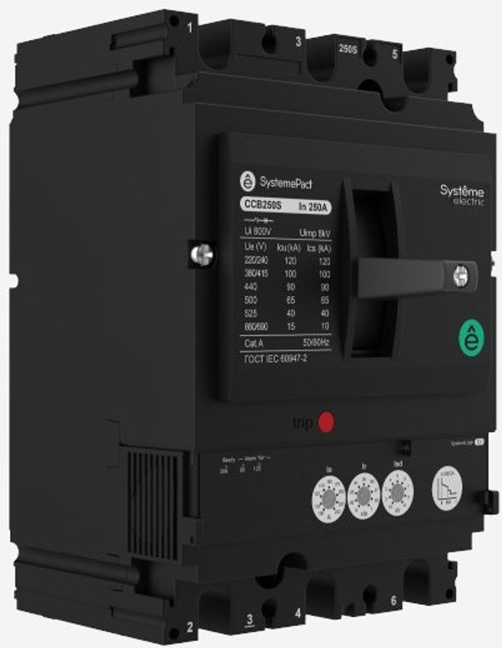 Автоматический выключатель в литом корпусе Systeme Electric SPC400N400L3DF