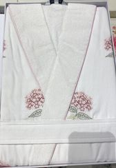 Халат женский сатин махра ORTENSIA розовый Tivolyo Home Турция