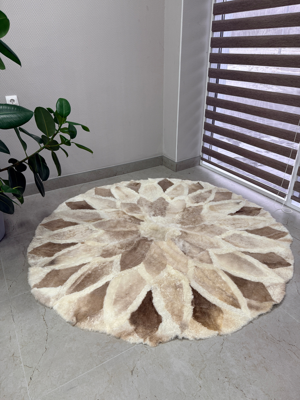 Ковер шкура натуральная овчина меховой