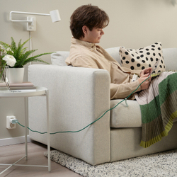 IKEA LILLHULT  (ИКЕА ЛИЛЛХУЛТ)  -  USB-C - Lightning, зеленый, 1,5 м