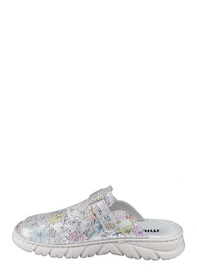 03 | "Duki" |Женские медицинские сабо натуральная кожа (цветок)