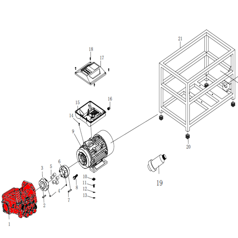 Помпа в сборе (Pump head set №1) TMHPC-7500C
