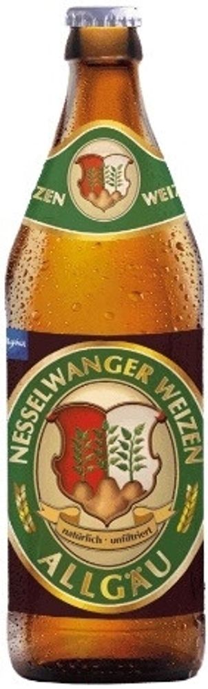 Пиво Нессельвангер Вайцен / Nesselwanger Weizen 0.5 - стекло