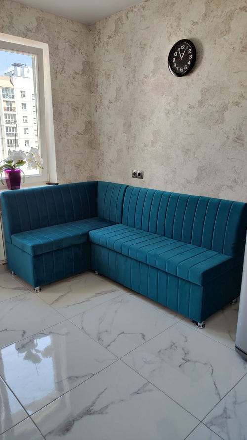 Диван угловой Энерджи с прямым углом СП (синий)