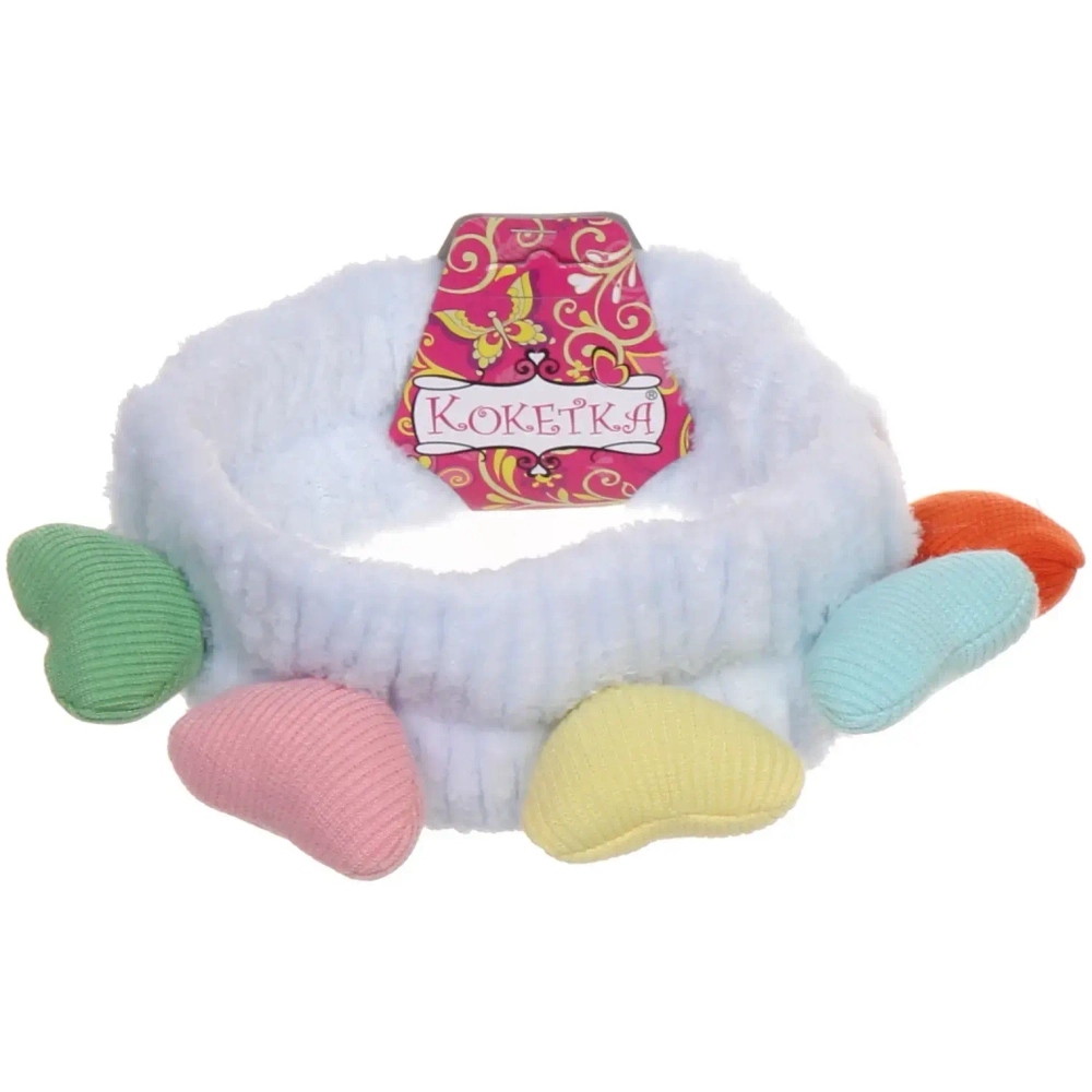 Повязка на голову «Кокетка - Сердечки», микс 6 цветов, 20*6см