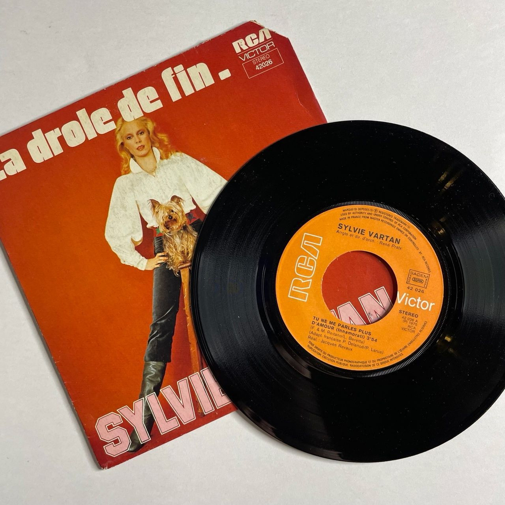 Винтажная виниловая пластинка LP Sylvie Vartan La Drole De Fin (France 1975) 7 дюймов, 45 RPM, Single