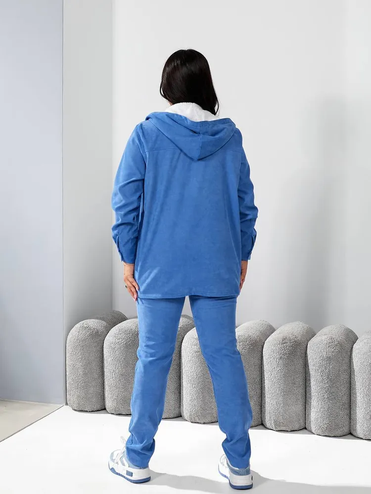 Костюм с мехом УК-5375 Фабрика Моды