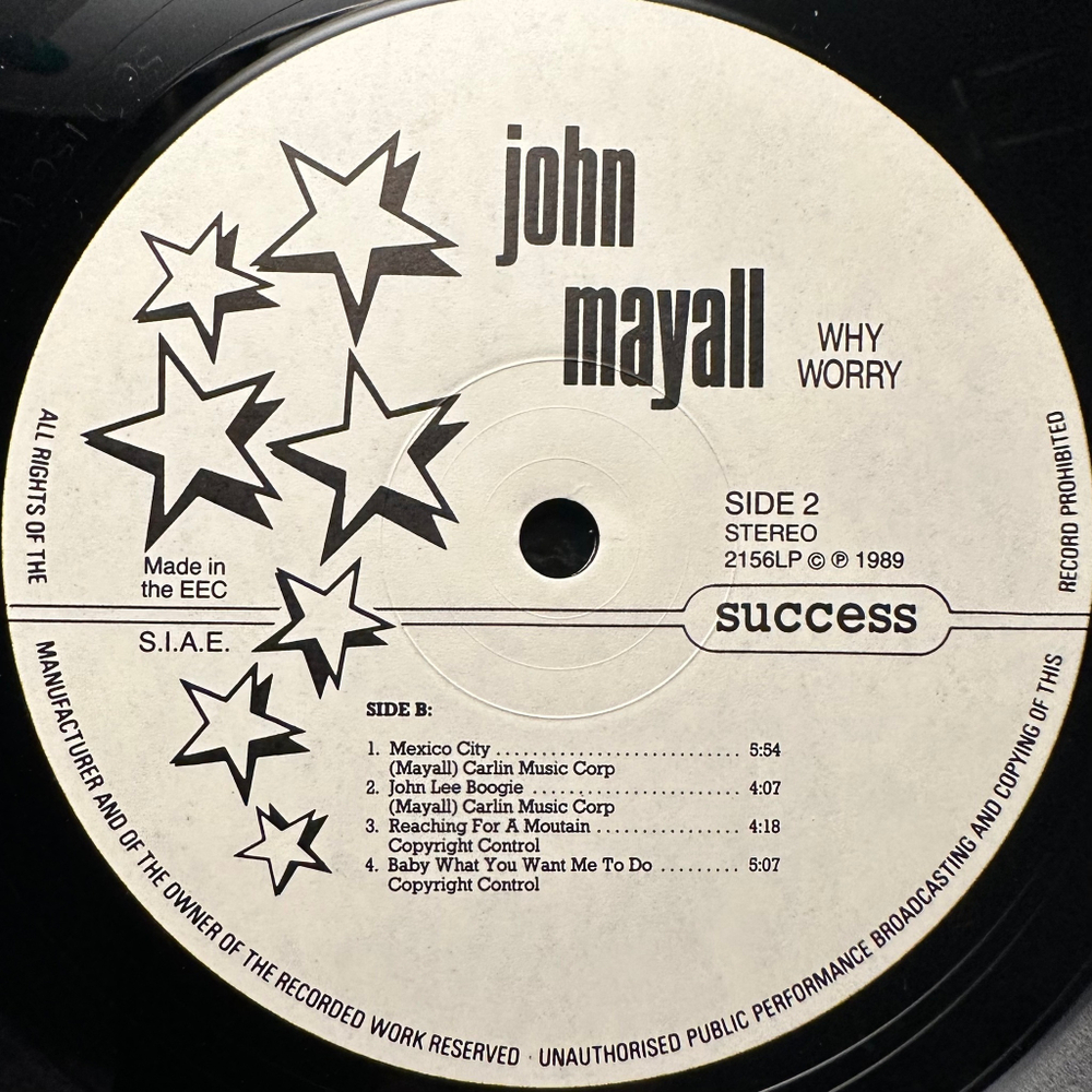 John Mayall - Why Worry (Европа 1989г.)