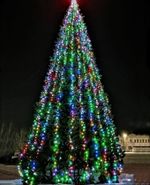 уличная гирлянда "Цветной Каскад" с переливающимися шариками/лампочками