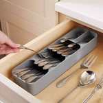 Лоток органайзер для столовых приборов 5 ячеек, сушилка для посуды, цвет серый