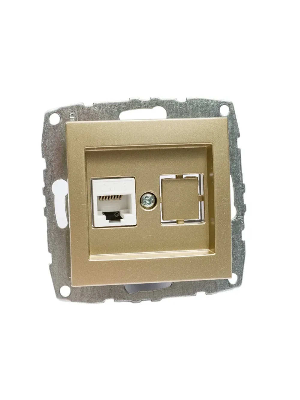 Механизм компьютерной розетки Rj45 Cat6 титан