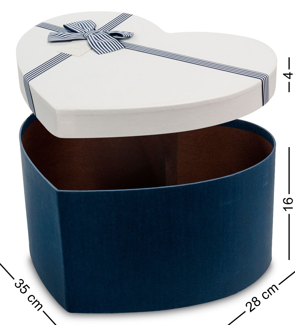 Packing Symphony WF-94-A Набор коробок из 3шт «Сердце» цв.син./молочн.