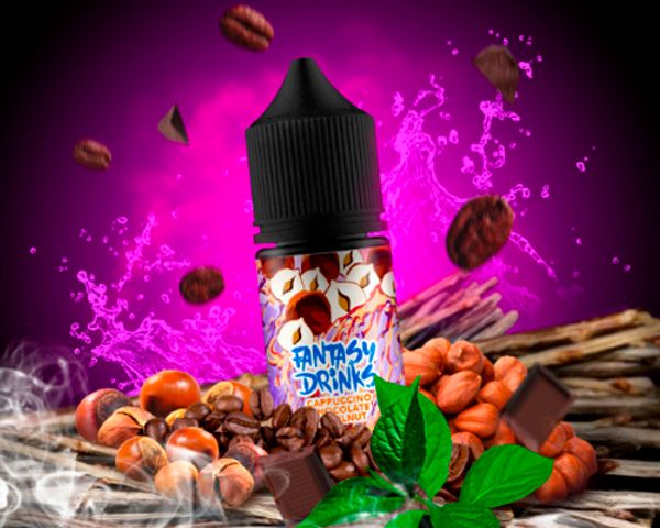 Купить Fantasy Drinks Salt - Сappuccino, chocolate, hazelnut 30 мл