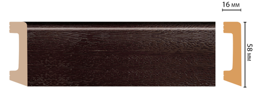 Плинтус напольный Decomaster D234-433 58х16х2400мм