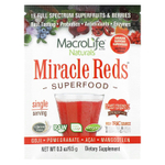 Macrolife Naturals, Miracle Reds®, суперфуд, годжи, гранат, асаи и мангостан, 12 пакетиков по 9,5 г (0,3 унции)