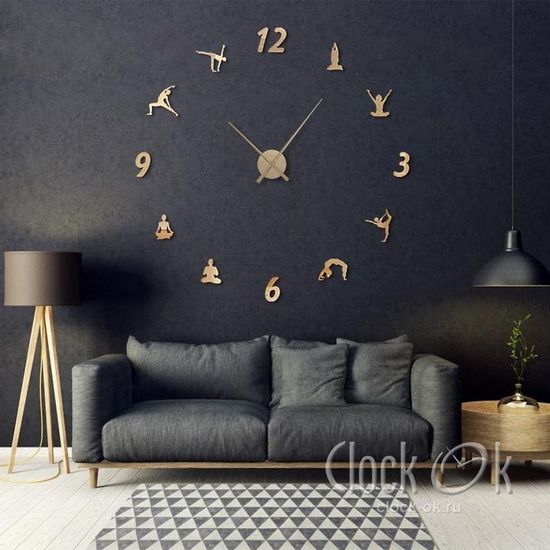 Настенные 3D часы Йога