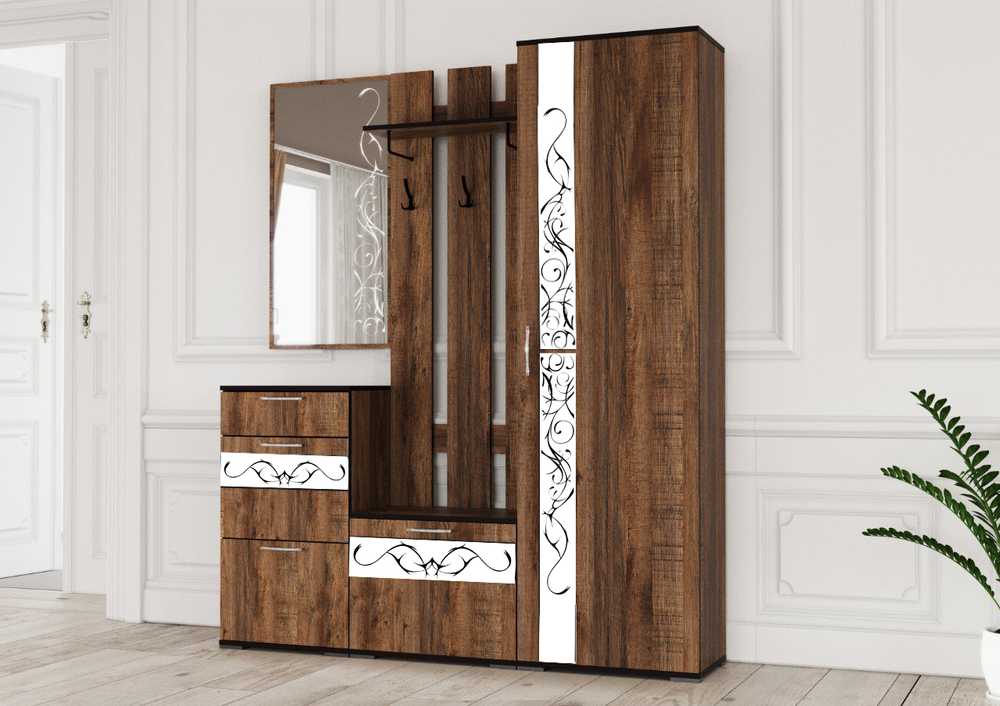 Прихожая Авалон Стекло Белое