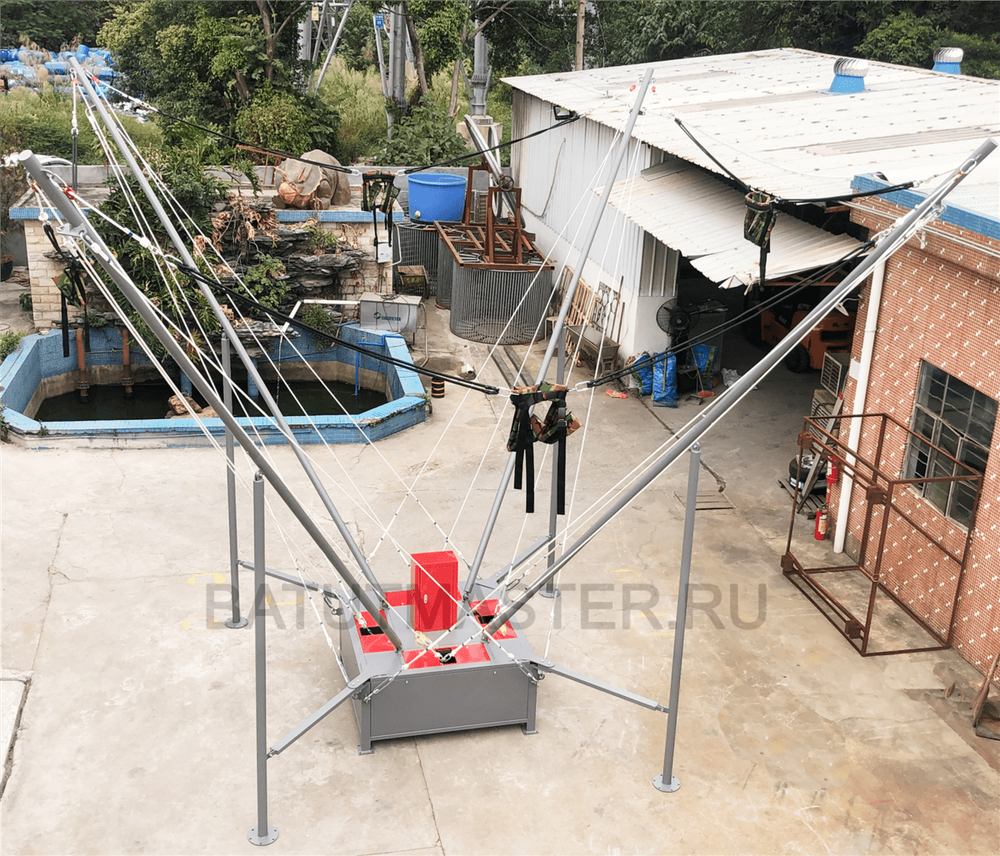 Батут-банджи «Полёт», 4-местный, 5×5×5 м