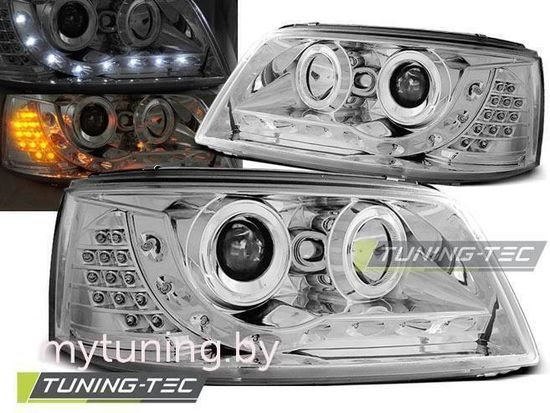 Передние фары VW T5 daylight chrome