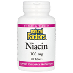 Natural Factors, ниацин, 100 мг, 90 таблеток
