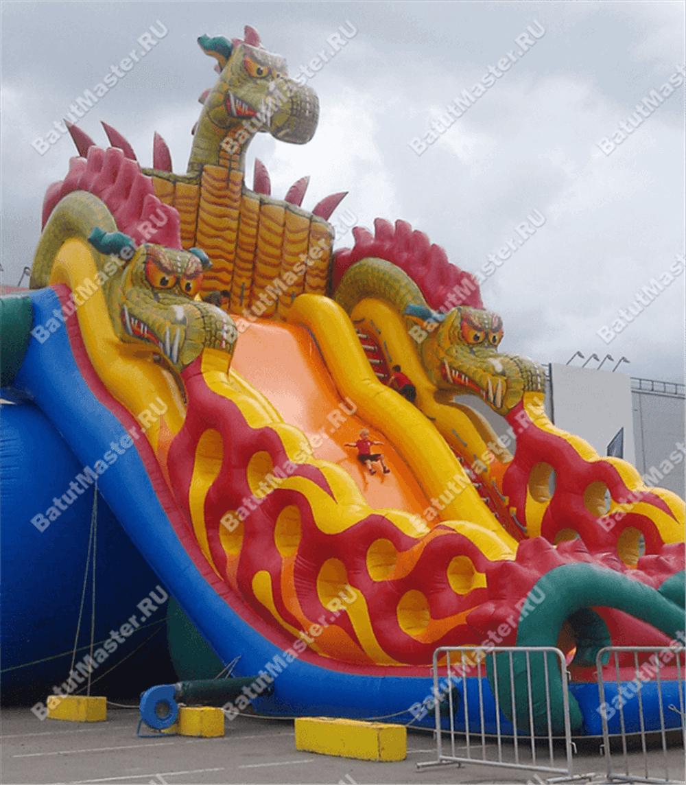 Коммерческий надувной батут "Змей Горыныч 2" 13*6*10