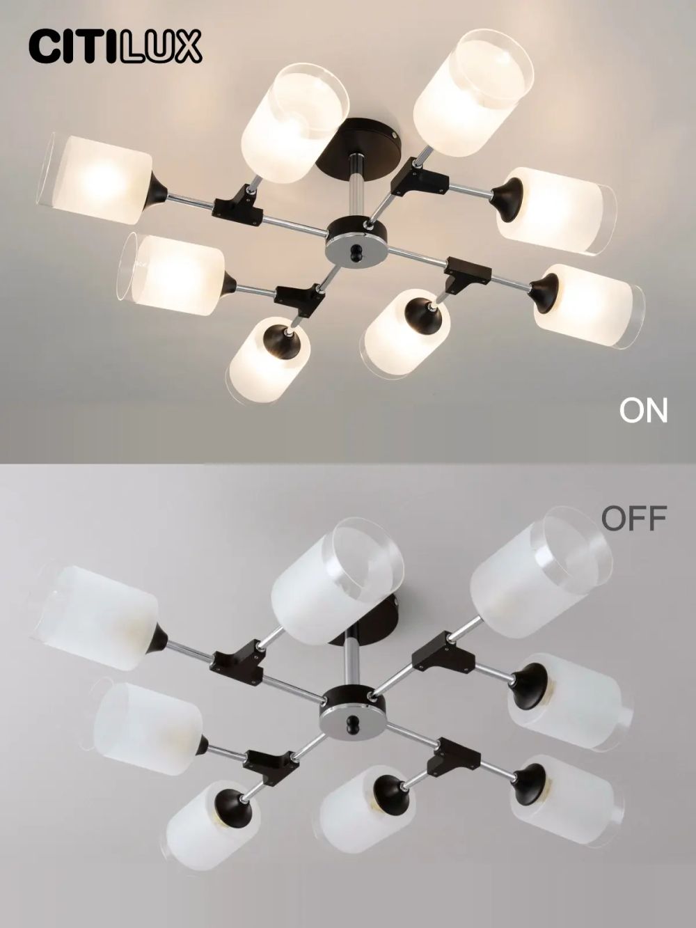 Citilux Эрик CL136185 Люстра потолочная Чёрная