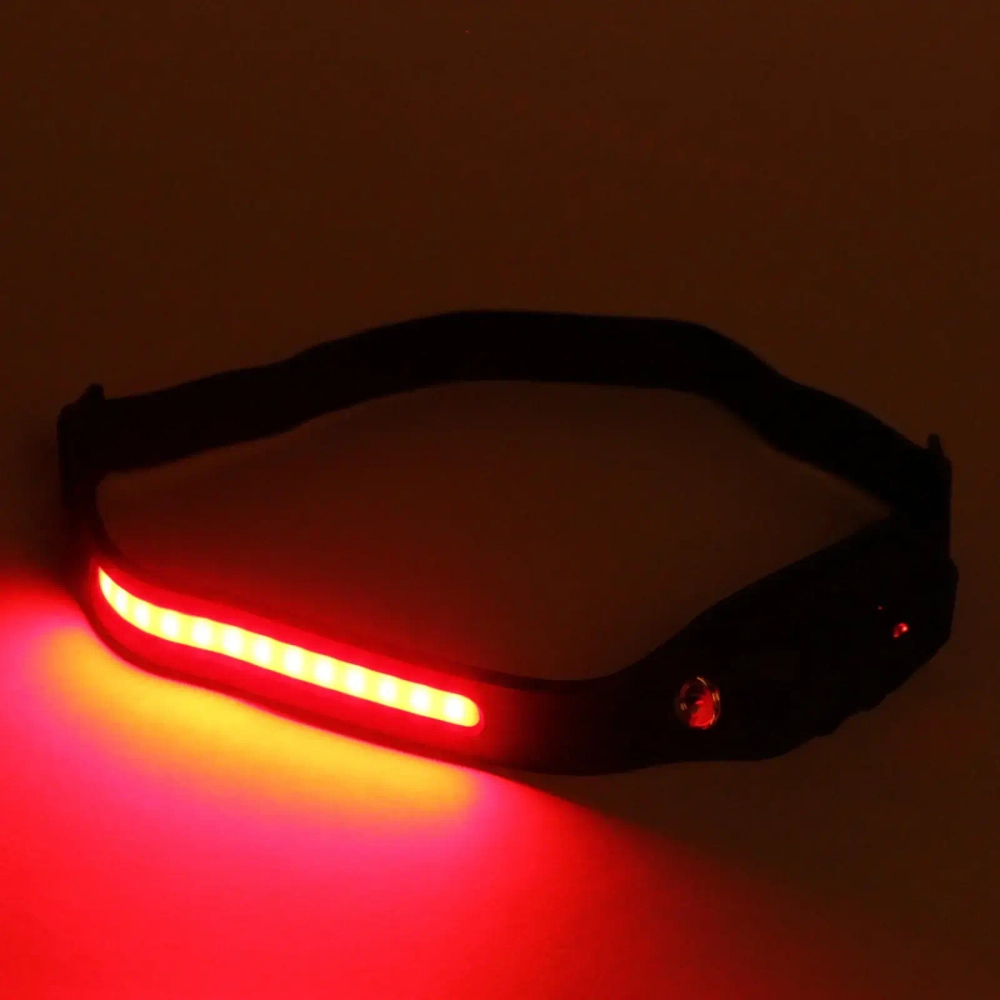 Фонарь налобный светодиодный 1COB + 1W 6 режимов. аккумуляторная батарея 800mAh, USB