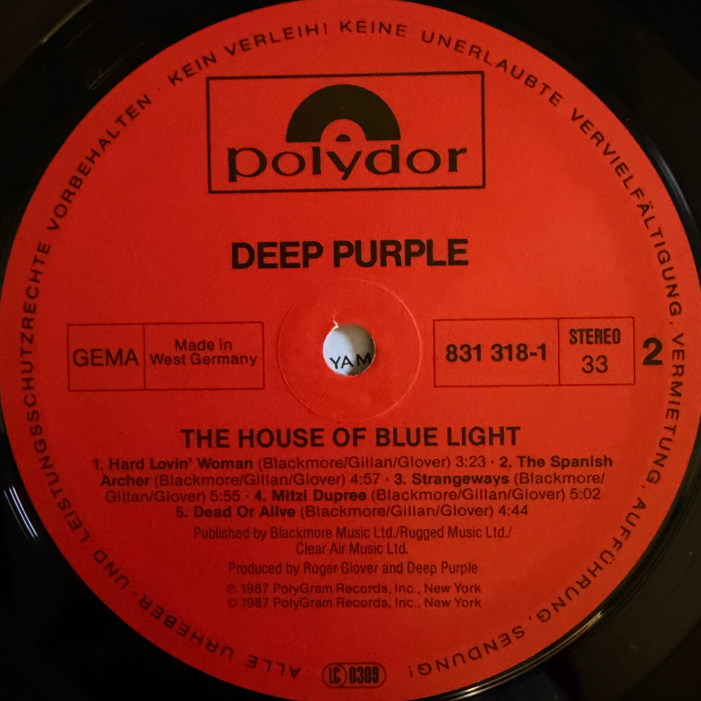 Виниловая пластинка Deep Purple - The House Of Blue Light LP