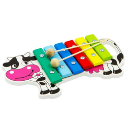 Ксилофон "Корова", развивающая игрушка для детей, обучающая игра из дерева