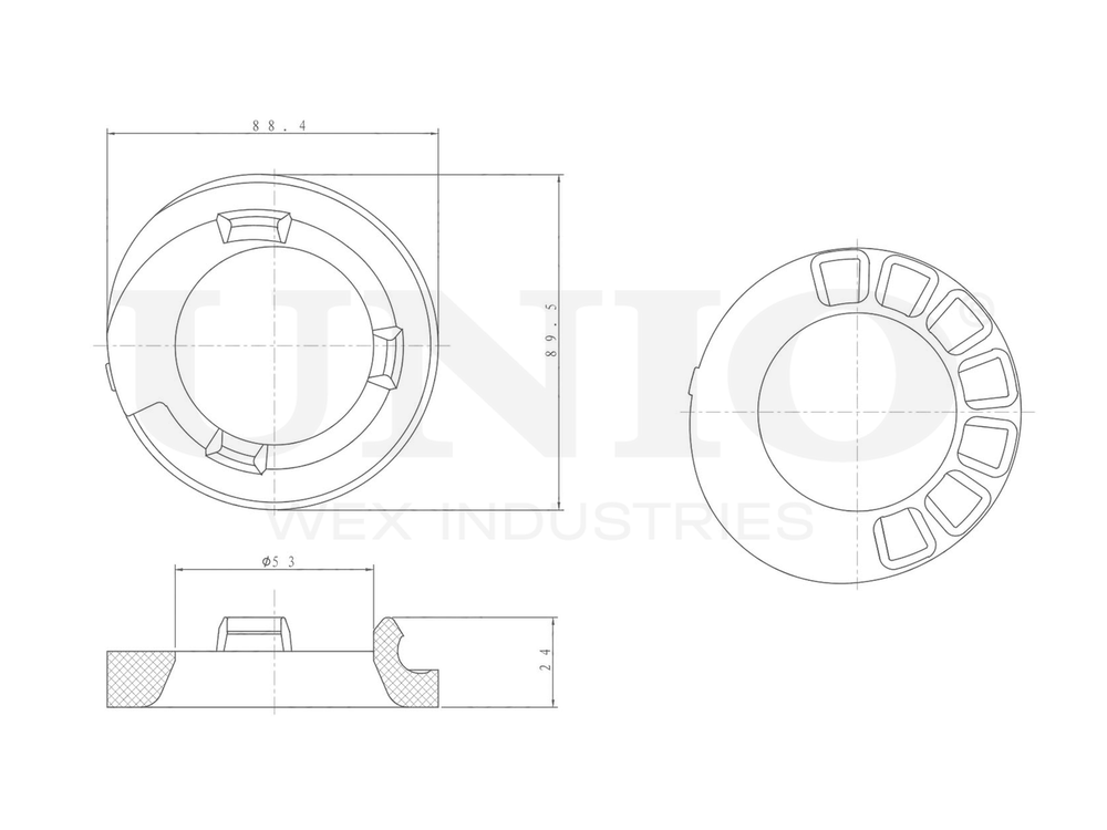 Проставка пружины задняя верхняя UNIO RMP-16111