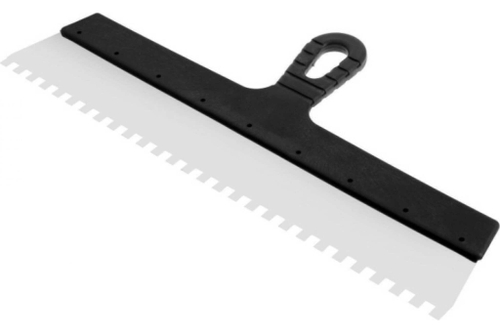 Шпатель зубчатый нержавеющий 450мм, зуб  8*8мм, ЧЕГЛОК (30)