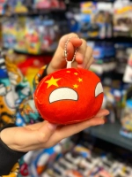 Мягкая игрушка подушка Кантриболз в виде флага Китая 10 см