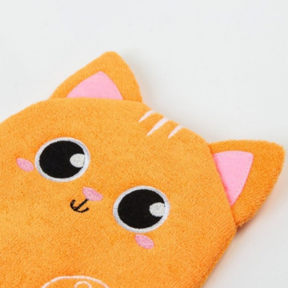 Детская мочалка - рукавичка лис