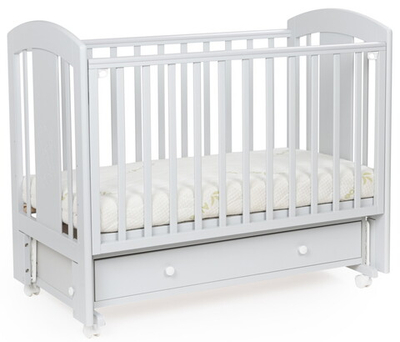 Детская кроватка Bebizaro Regency Teddy маятник универсальный с ящиком 04 Grey