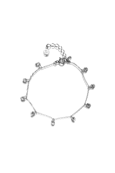 Браслет из серебра с открытыми фианитами