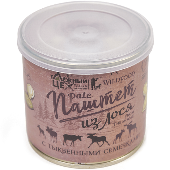 Паштет из мяса Лося с тыквенными семечками ж/б 250г.
