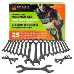Набор ключей комбинированный 25пр. ISMA ISMA-5261D36-41 BLACK