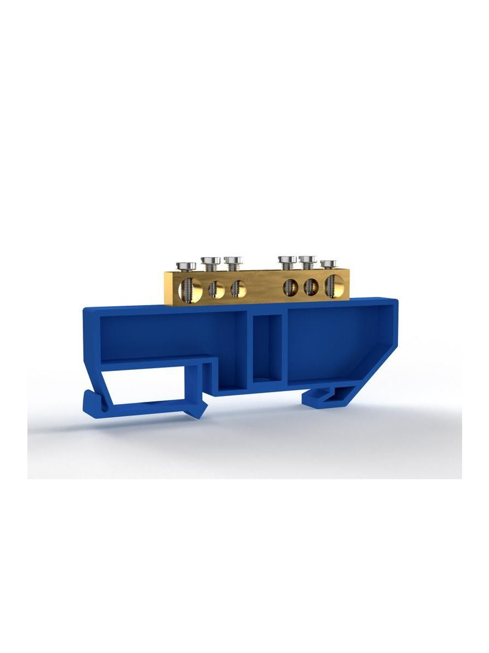 Шина нулевая на DIN-изоляторе 6х9мм 6 отвер. латунь TOKOV ELECTRIC TKE-BCB-69-6-DIN/N