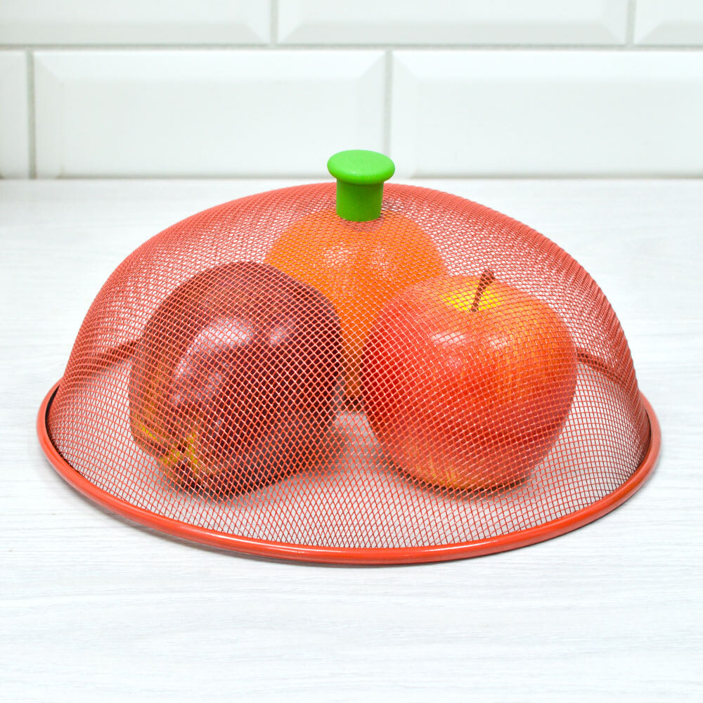 Крышка сетка для фруктов против насекомых 24,5см, сталь, микс