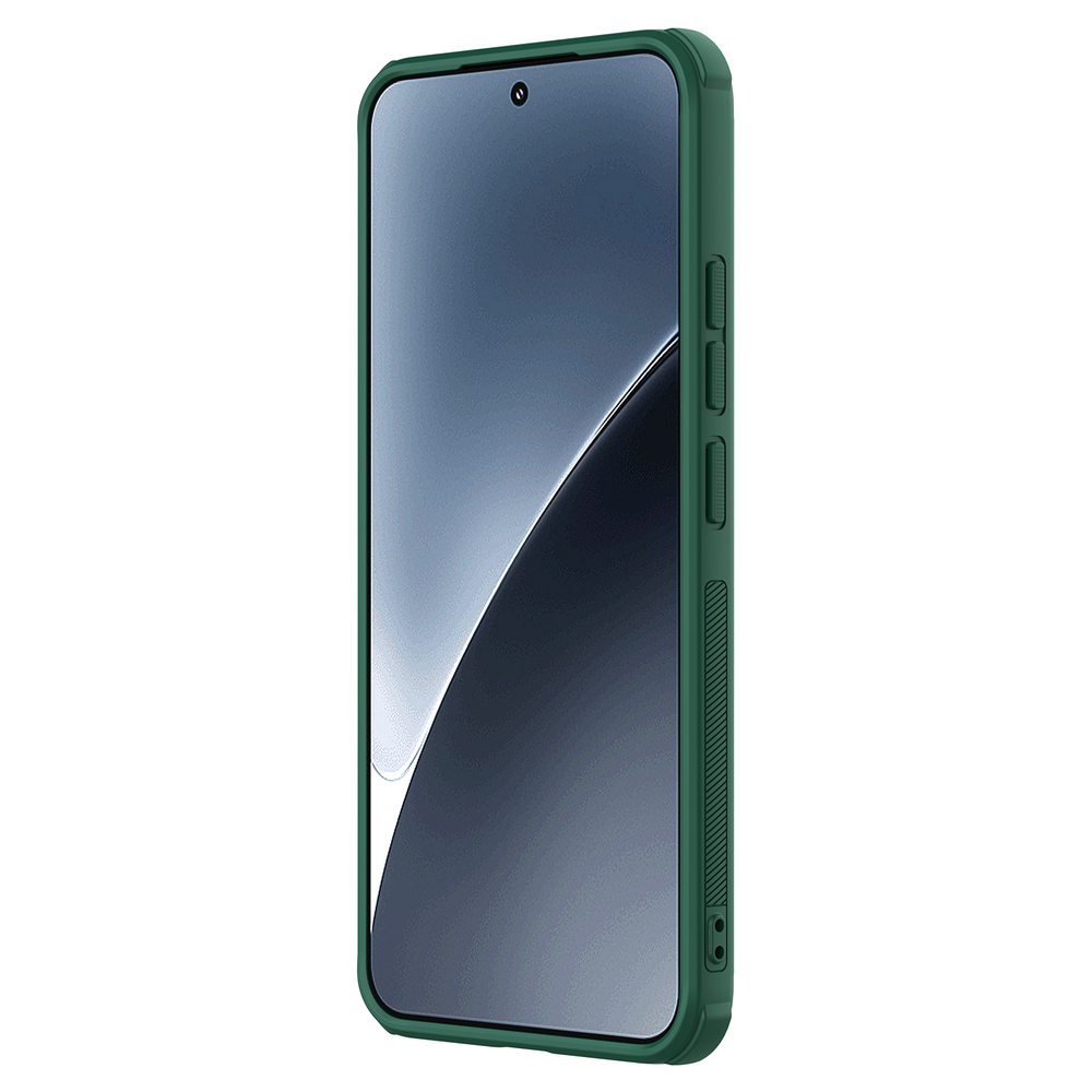 Чехол зеленого цвета (Dark Green) от Nillkin c поддержкой MagSafe для Xiaomi 15, серия Super Frosted Shield Pro Magnetic Case