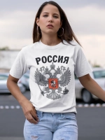 Футболка принт Россия