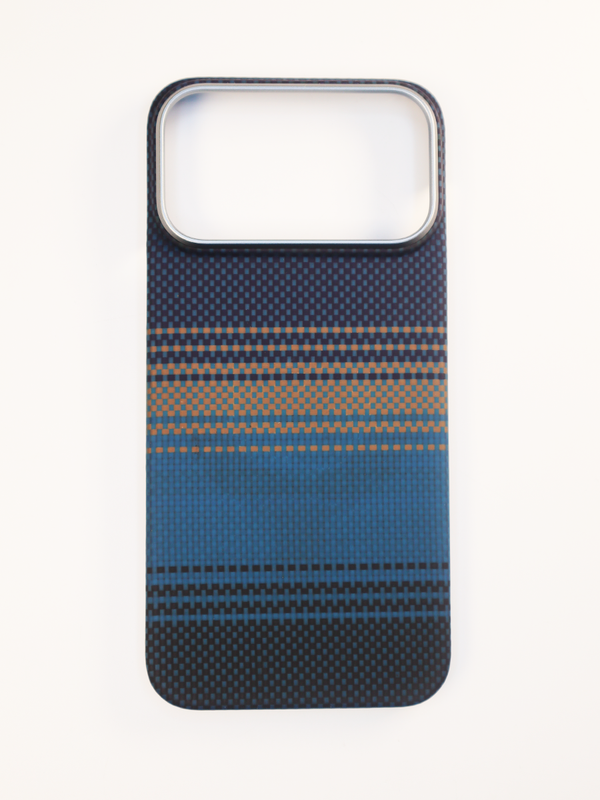 Карбоновый чехол для IPhone 17 Pro MAX with MagSafe ночной синий (Night Blue)