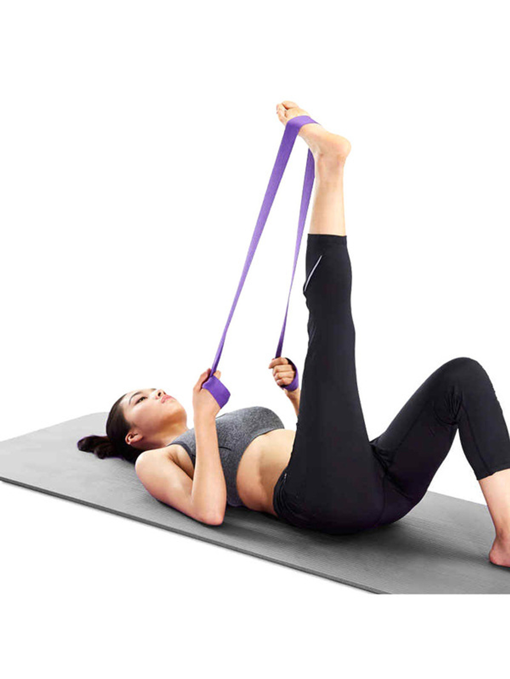 Ремень для йоги 180х4см, розовый