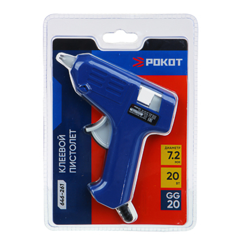 Пистолет клеевой электрический 20Вт РОКОТ нагрев 3-5мин