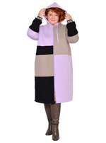 Зимняя удлинённая толстовка Лаванда