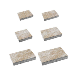 Тротуарная плитка АНТАРА, комплект из 6 видов плит Искусственный камень Степняк