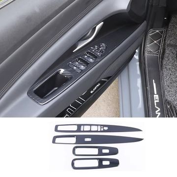 Накладки на стеклоподъёмники Hyundai Elantra 2020-2025 карбон